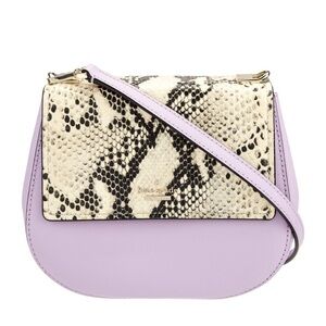 Kate Spade Cameron Street Byrdie Snake / Purple Saddle Bag Crossbody Purse EUC!